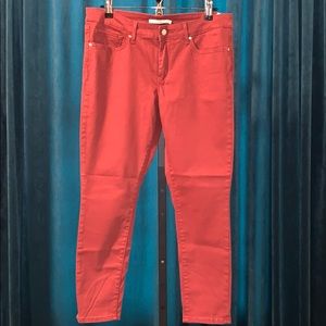 Levi’s Burnt Orange 711 Skinny Jeans Ankle length